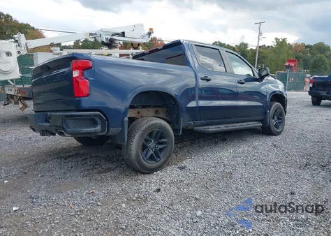 2021 Chevrolet Silverado 1500 4Wd Short Bed Custom Trail Boss z USA, uszkodzony, nr VIN 1GCPYCEF8MZ145441